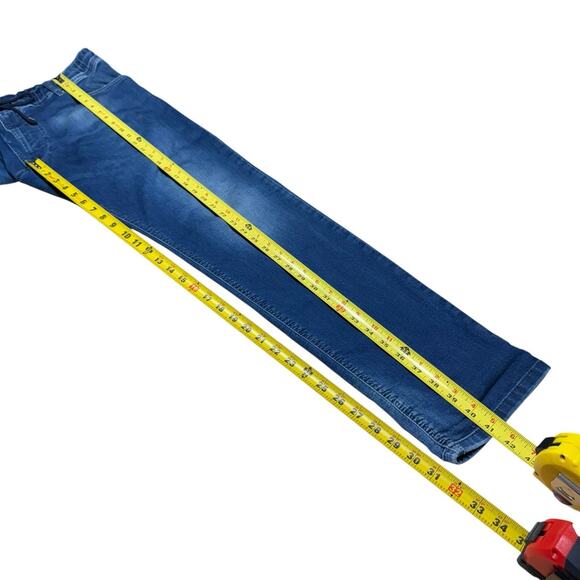 DIESEL Krooley-Ne Stretch 0674Y Jogg Jeans Men's W36 Blue Zip Stretch Sweatpants - Picture 15 of 16
